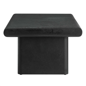 Modway Furniture Relic Concrete Textured Coffee Table - Modern Industrial Design with Durable MDF and Wood Construction Black EEI-6578-BLK