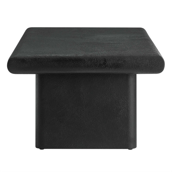 Modway Furniture Relic Concrete Textured Coffee Table - Modern Industrial Design with Durable MDF and Wood Construction Black EEI-6578-BLK