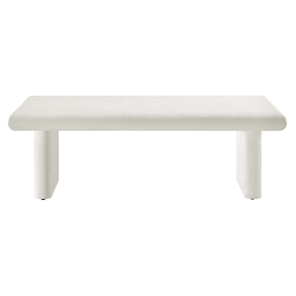 Modway Furniture Relic Concrete Textured Coffee Table - Modern Industrial Design with Durable MDF and Wood Construction White EEI-6578-WHI