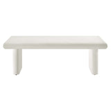 Modway Furniture Relic Concrete Textured Coffee Table White 24 x 46 x 15