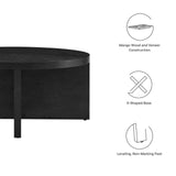 Modway Furniture Silas Round Wood Coffee Table EEI-6580-BLK