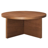 Modway Furniture Silas Round Wood Coffee Table EEI-6580-WAL