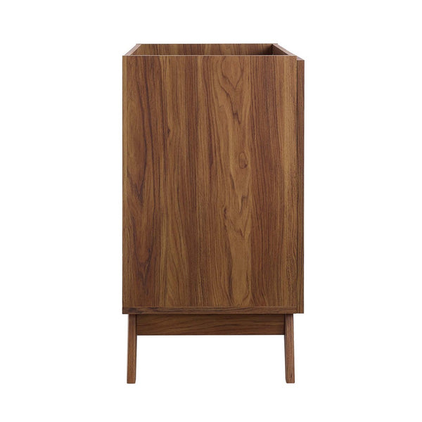 Modway Furniture Soma 30" Bathroom Vanity Cabinet - Stylish Walnut Design with Rattan Weave & Brushed-Gold Accents EEI-6587-WAL