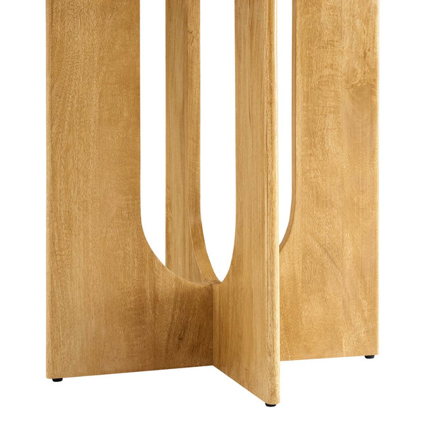 Modway Furniture Rivian Round 48" Wood Dining Table - Mid-Century Modern Pedestal Design for Stylish Dining Spaces Oak EEI-6592-OAK