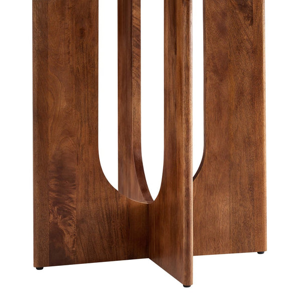 Modway Furniture Rivian Round 48" Wood Dining Table - Mid-Century Modern Pedestal Design for Stylish Dining Spaces Walnut EEI-6592-WAL