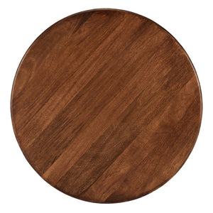 Modway Furniture Rivian Round Coffee Table - Mid-Century Modern Mango Wood Centerpiece for Stylish Living Spaces Walnut EEI-6594-WAL