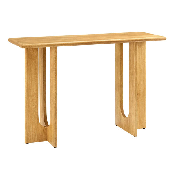 Modway Furniture Rivian 46" Console Table - Mid-Century Modern Design with Solid Mango Wood & Sculptural Base Oak EEI-6596-OAK