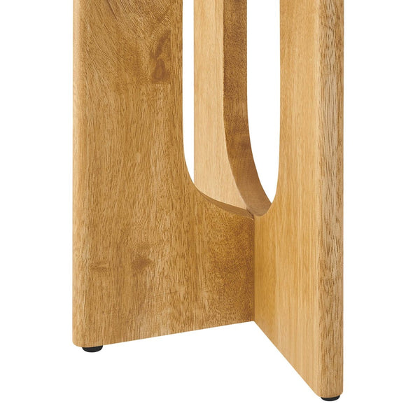 Modway Furniture Rivian 46" Console Table - Mid-Century Modern Design with Solid Mango Wood & Sculptural Base Oak EEI-6596-OAK