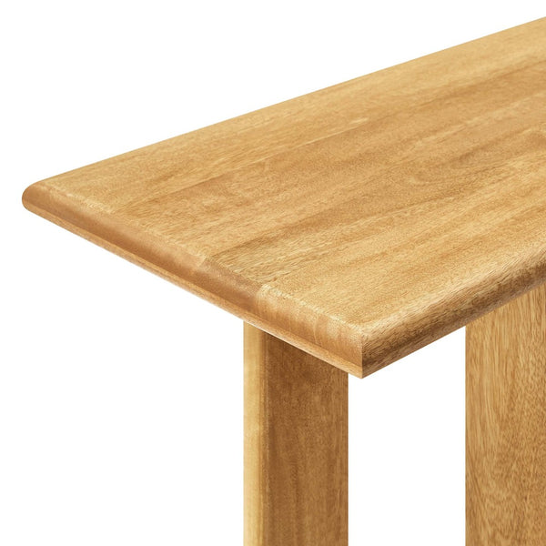 Modway Furniture Rivian 46" Console Table - Mid-Century Modern Design with Solid Mango Wood & Sculptural Base Oak EEI-6596-OAK