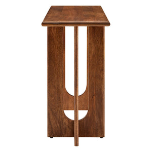 Modway Furniture Rivian 46" Console Table - Mid-Century Modern Design with Solid Mango Wood & Sculptural Base Walnut EEI-6596-WAL