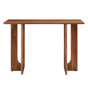 Modway Furniture Rivian 46" Console Table - Mid-Century Modern Design with Solid Mango Wood & Sculptural Base Walnut EEI-6596-WAL