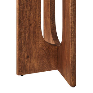 Modway Furniture Rivian 46" Console Table - Mid-Century Modern Design with Solid Mango Wood & Sculptural Base Walnut EEI-6596-WAL
