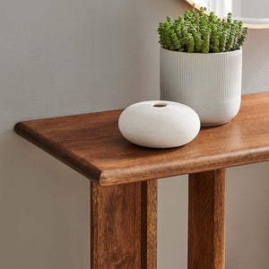 Modway Furniture Rivian 46" Console Table - Mid-Century Modern Design with Solid Mango Wood & Sculptural Base Walnut EEI-6596-WAL