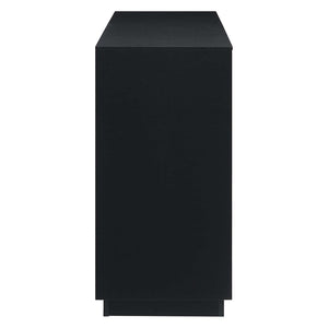 Modway Furniture Holden 47" Sideboard - Modern Rustic Buffet & TV Stand with Push-to-Open Doors & Ample Storage EEI-6597-BLK-WAL