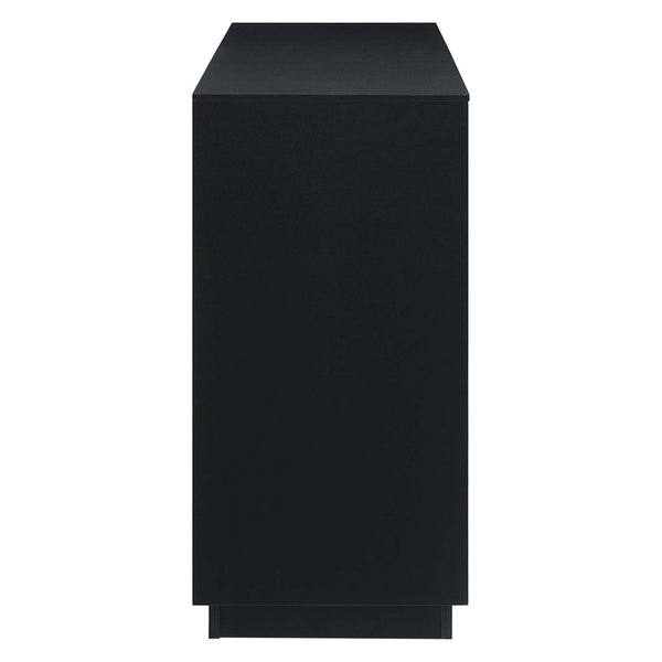 Modway Furniture Holden 47" Sideboard - Modern Rustic Buffet & TV Stand with Push-to-Open Doors & Ample Storage EEI-6597-BLK-WAL