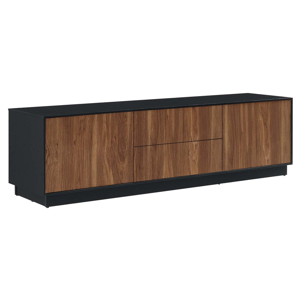 Modway Furniture Holden 63" TV Stand in Black Walnut - Stylish Storage for Modern Living Rooms & Large TVs EEI-6598-BLK-WAL