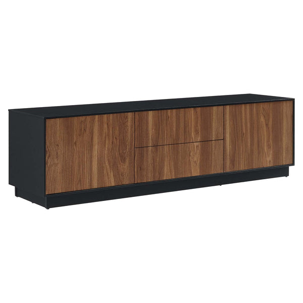 Modway Furniture Holden 63" TV Stand in Black Walnut - Stylish Storage for Modern Living Rooms & Large TVs EEI-6598-BLK-WAL