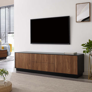 Modway Furniture Holden 63" TV Stand in Black Walnut - Stylish Storage for Modern Living Rooms & Large TVs EEI-6598-BLK-WAL