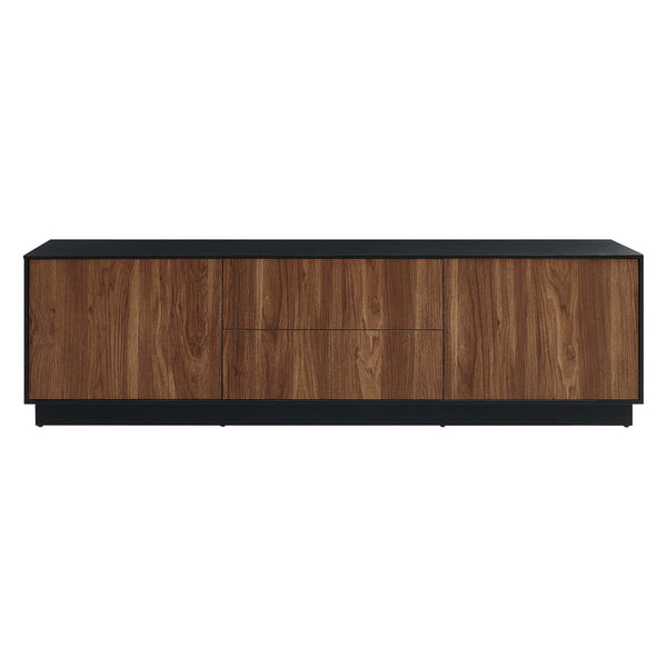 Modway Furniture Holden 63" TV Stand in Black Walnut - Stylish Storage for Modern Living Rooms & Large TVs EEI-6598-BLK-WAL