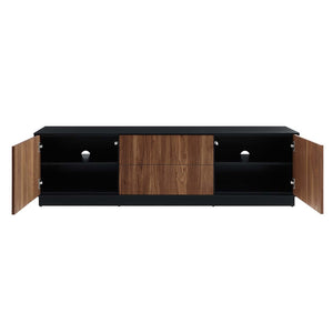 Modway Furniture Holden 63" TV Stand in Black Walnut - Stylish Storage for Modern Living Rooms & Large TVs EEI-6598-BLK-WAL