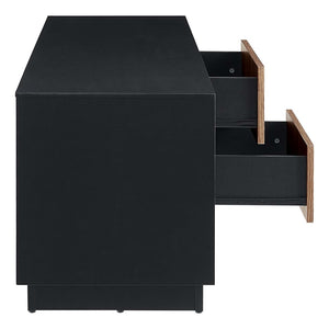 Modway Furniture Holden 63" TV Stand in Black Walnut - Stylish Storage for Modern Living Rooms & Large TVs EEI-6598-BLK-WAL