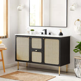 Modway Furniture Chaucer Bathroom Vanity Cabinet (Sink Basin Not Included) EEI-6604-BLK