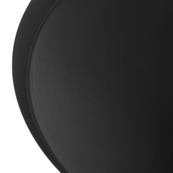 Modway Furniture Maren Round Side Table - Modern Industrial Accent Piece with Polished Iron Base for Any Space Black EEI-6608-BLK