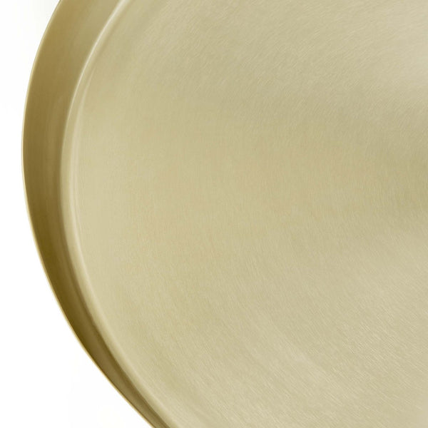 Modway Furniture Maren Round Side Table - Modern Industrial Accent Piece with Polished Iron Base for Any Space Brass EEI-6608-BRA