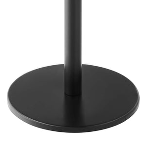 Modway Furniture Viva Round Acacia Wood Side Table - Modern Accent Table with Iron Base for Home Decor & Functionality Black Light Oak EEI-6610-BLK-LOC