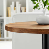 Modway Furniture Viva Round Acacia Wood Side Table EEI-6610-BLK-LOC
