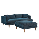 Modway Furniture Zoya Down Filled Overstuffed Sofa and Ottoman Set EEI-6614-HEA