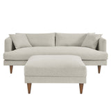 Modway Furniture Zoya Down Filled Overstuffed Sofa and Ottoman Set EEI-6614-HEI