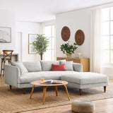 Modway Furniture Zoya Down Filled Overstuffed Sofa and Ottoman Set EEI-6614-HLG