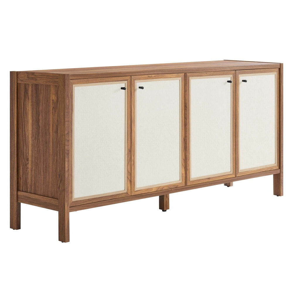 Modway Furniture Capri 65" Modern Wood Grain Sideboard Storage Cabinet with Soft-Close Doors for Stylish Organization EEI-6616-WAL