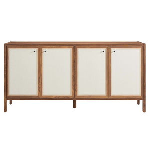 Modway Furniture Capri 65" Modern Wood Grain Sideboard Storage Cabinet with Soft-Close Doors for Stylish Organization EEI-6616-WAL
