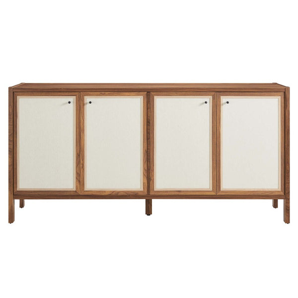 Modway Furniture Capri 65" Modern Wood Grain Sideboard Storage Cabinet with Soft-Close Doors for Stylish Organization EEI-6616-WAL