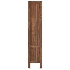 Modway Furniture Capri 4-Shelf Wood Grain Bookcase - Tall Contemporary Storage Unit with Linen Textured Doors EEI-6619-WAL