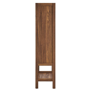 Modway Furniture Capri Tall Wood Grain Storage Cabinet - Stylish Freestanding Organizer with Soft-Close Doors & Shelves EEI-6620-WAL