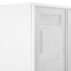 Modway Furniture Calla 24" Contemporary Perforated Metal Bathroom Vanity Cabinet for Stylish Storage Solutions White EEI-6621-WHI