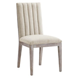 Modway Furniture Maisonette French Vintage Tufted Fabric Dining Side Chairs Set of 2 Beige 22 x 19.5 x 38.5