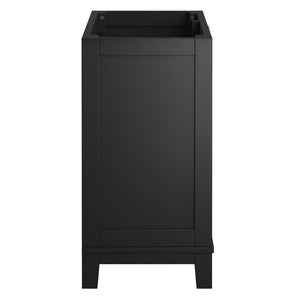 Modway Furniture Dixie 36" Solid Mahogany Bathroom Vanity Cabinet with Sleek Design & Ample Storage Solutions - Black EEI-6626-BLK