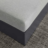 Tahoe Outdoor Patio Powder-Coated Aluminum Ottoman Gray, Gray Gray EEI-6627-GRY-GRY