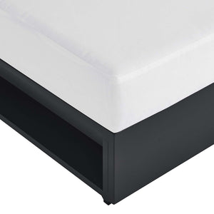 Modway Furniture Tahoe Outdoor Patio Armless Chair – Modern Modular Design with Durable Aluminum Frame for Relaxation Gray White EEI-6628-GRY-WHI