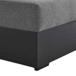 Modway Furniture Tahoe Outdoor Patio Aluminum Right-Facing Chaise Lounge - Modern Design for Ultimate Comfort & Relaxation Gray Charcoal EEI-6633-GRY-CHA