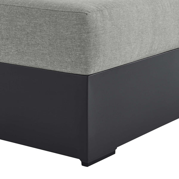 Modway Furniture Tahoe Outdoor Patio Aluminum Right-Facing Chaise Lounge - Modern Design for Ultimate Comfort & Relaxation Gray Gray EEI-6633-GRY-GRY