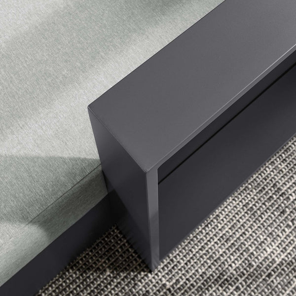 Modway Furniture Tahoe Outdoor Patio Aluminum Right-Facing Chaise Lounge - Modern Design for Ultimate Comfort & Relaxation Gray Gray EEI-6633-GRY-GRY