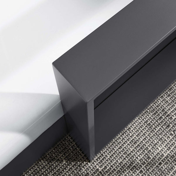 Modway Furniture Tahoe Outdoor Patio Aluminum Right-Facing Chaise Lounge - Modern Design for Ultimate Comfort & Relaxation Gray White EEI-6633-GRY-WHI