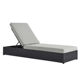 Tahoe Outdoor Patio Powder-Coated Aluminum Chaise Lounge Chair Gray, Gray Gray EEI-6634-GRY-GRY