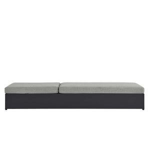 Tahoe Outdoor Patio Powder-Coated Aluminum Chaise Lounge Chair Gray, Gray Gray EEI-6634-GRY-GRY