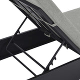 Tahoe Outdoor Patio Powder-Coated Aluminum Chaise Lounge Chair Gray, Gray Gray EEI-6634-GRY-GRY